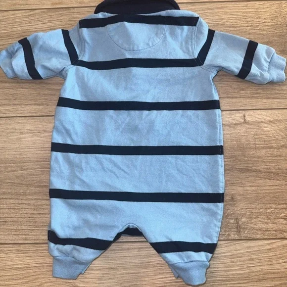 RALPH LAUREN | baby boy rugby stripe coverall - Picture 7 of 7